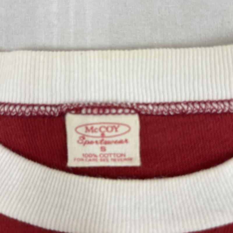 マッコイズ MCCOY`S Tシャツ 半袖 Steeplechase モーターサイクル グラフィック Tシャツ カットソー S 赤 / レッド / red メンズ USED 古着 中古 50165617