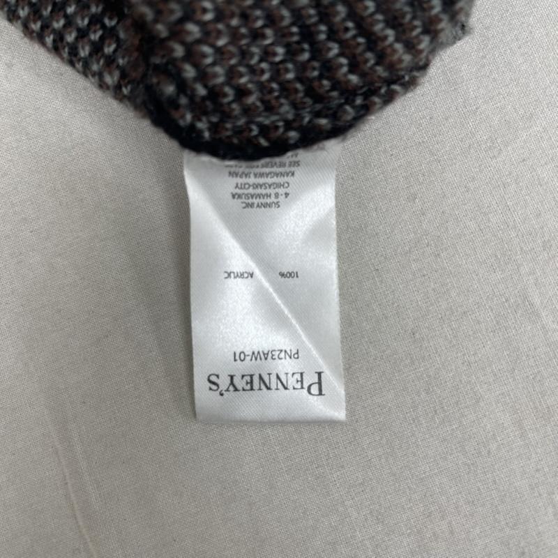 ペニーズ PENNEY S ニット、セーター 長袖 別注 モヘヤタッチ クルーネック シャギー ニット セーター レオパード柄 pn23aw-01 L マルチカラー / マルチカラー / multicolor メンズ USED 古着 中古 50165619