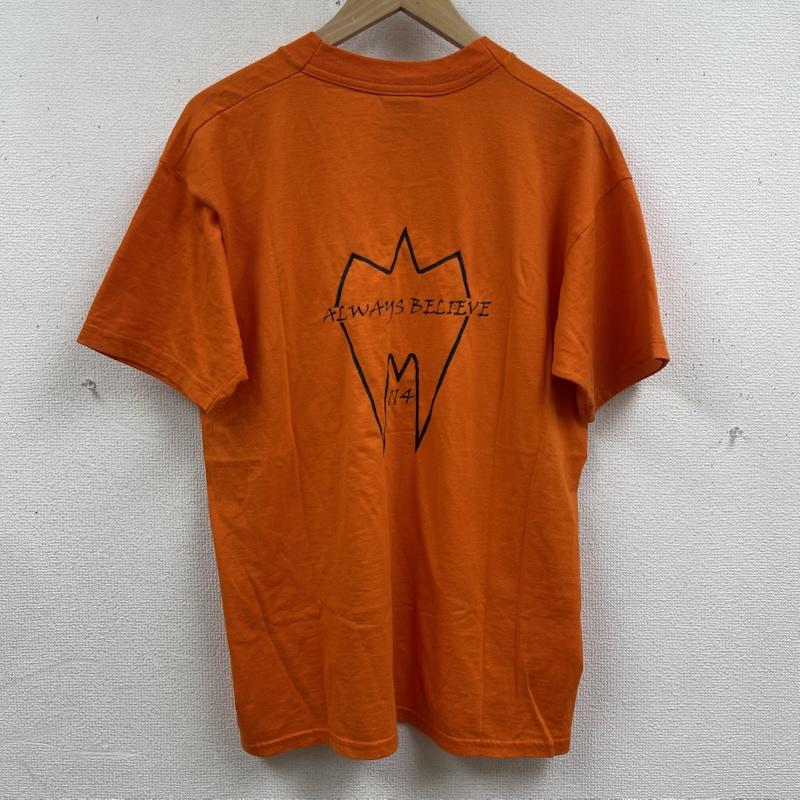 フルーツオブザルーム FRUIT OF THE LOOM Tシャツ 半袖 90s ヴィンテージ テキスト グラフィック プリント Tシャツ カットソー L 橙 / オレンジ / orange メンズ USED 古着 中古 50165621