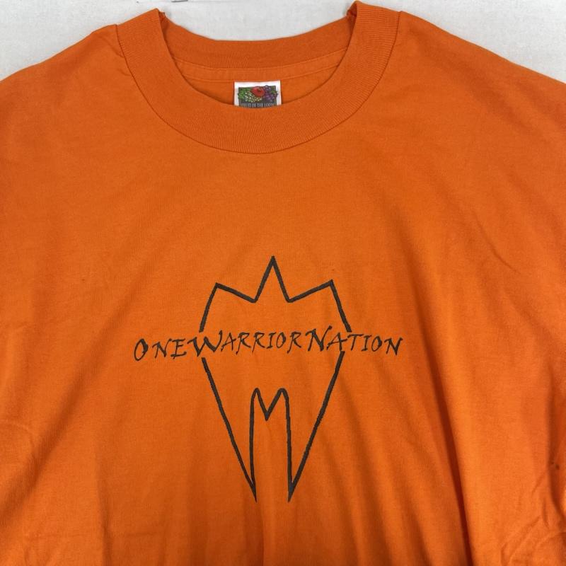 フルーツオブザルーム FRUIT OF THE LOOM Tシャツ 半袖 90s ヴィンテージ テキスト グラフィック プリント Tシャツ カットソー L 橙 / オレンジ / orange メンズ USED 古着 中古 50165621