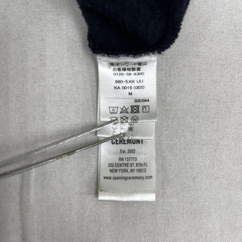 オープニング セレモニー OPENING CEREMONY Tシャツ 七分袖 Logo Sweatshirt Tee ボックス ロゴ 五分 七分丈 スウェット Tシャツ M 黒 / ブラック / black メンズ USED 古着 中古 50165623