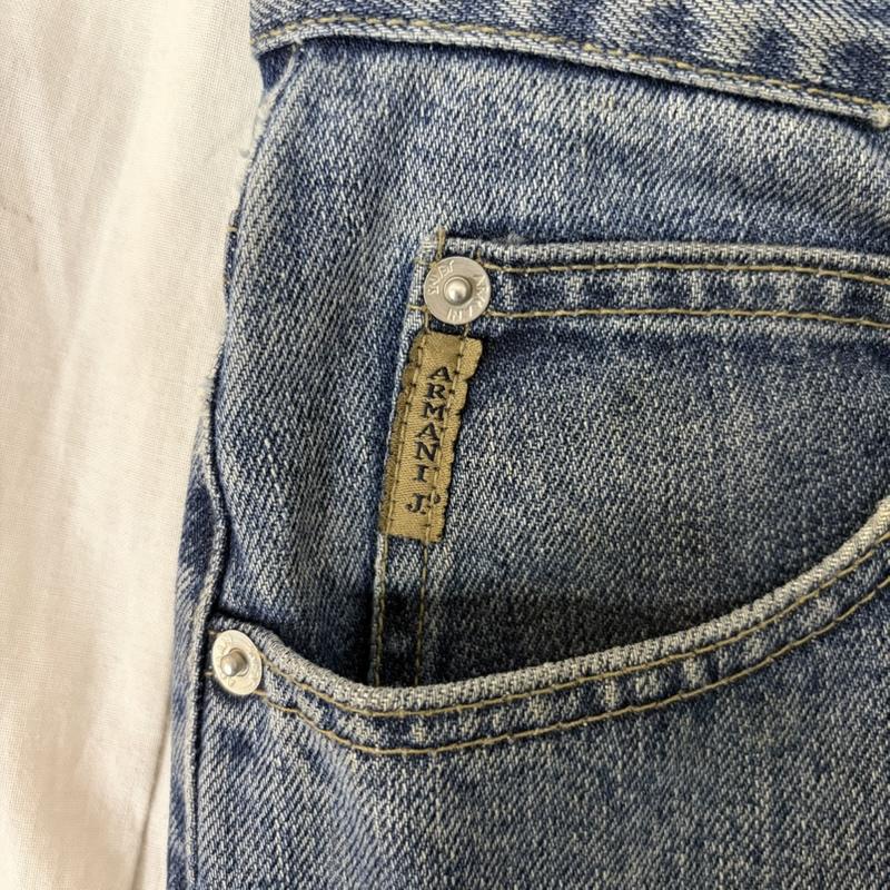 アルマーニ ジーンズ ARMANI JEANS パンツ デニム、ジーンズ テーパードデニムパンツ ロゴモチーフ 30インチ 無地 X ロゴ、文字 青 / ブルー / blue メンズ USED 古着 中古 50165625