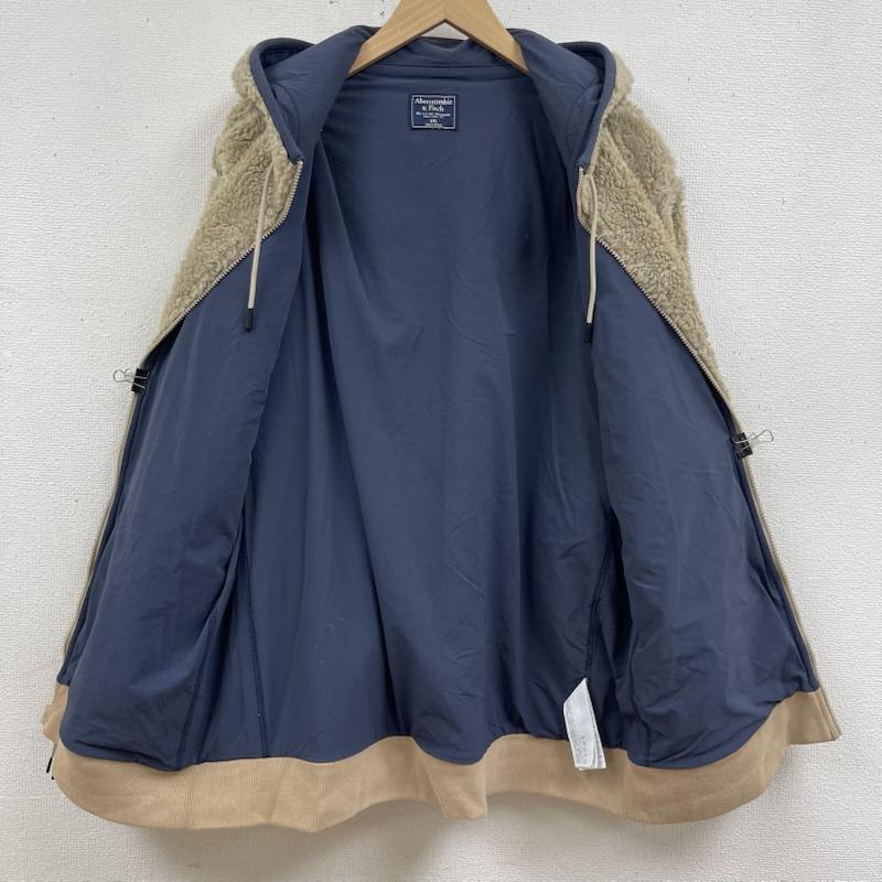 古着 USED ジャケット、上着 ジャンパー、ブルゾン Abercrombie & Fitch ジップアップ ボアフリース パーカー ジャケット XXL ベージュ / ベージュ / beige メンズ USED 古着 中古 50165626