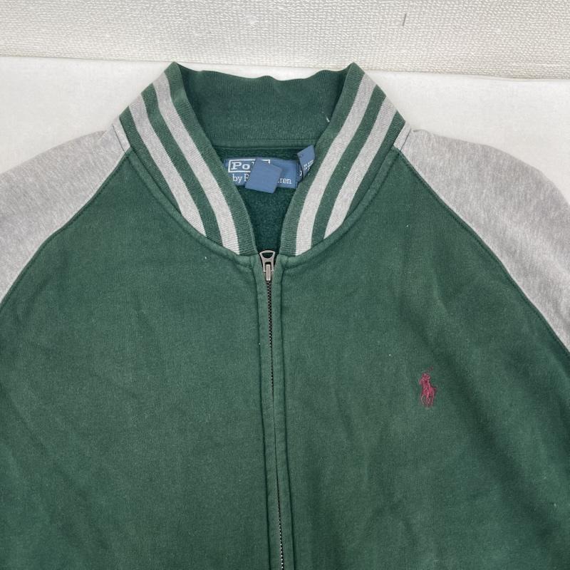 ポロバイラルフローレン Polo by RALPH LAUREN ジャケット、上着 ジャンパー、ブルゾン 90s ロゴ刺繍 ジップアップ ラグラン ジップアップ パーカー ジャケット XXL 緑 / グリーン / green メンズ USED 古着 中古 50165627