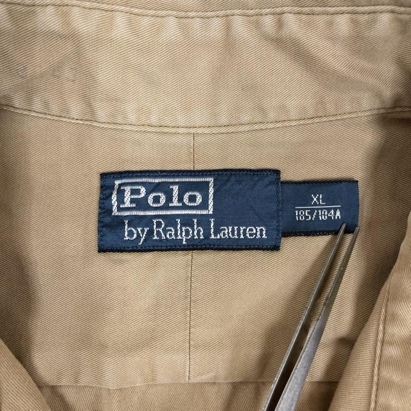 ポロバイラルフローレン Polo by RALPH LAUREN シャツ、ブラウス 長袖 フラップ ダブルポケット 長袖 カジュアル ワーク シャツ XL ベージュ / ベージュ / beige メンズ USED 古着 中古 50165628
