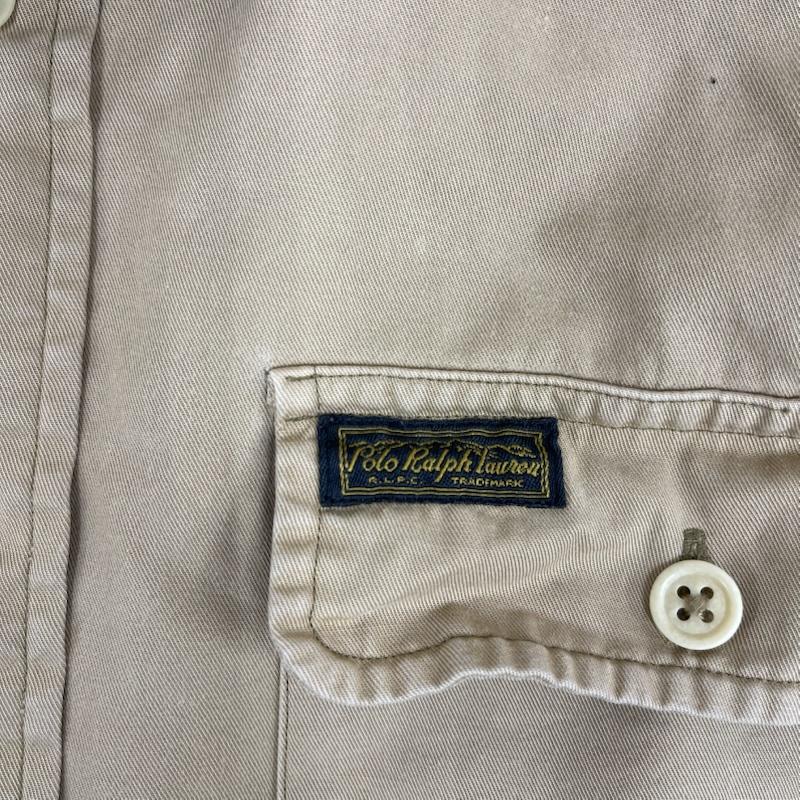 ポロバイラルフローレン Polo by RALPH LAUREN シャツ、ブラウス 長袖 フラップ ダブルポケット 長袖 カジュアル ワーク シャツ XL ベージュ / ベージュ / beige メンズ USED 古着 中古 50165628