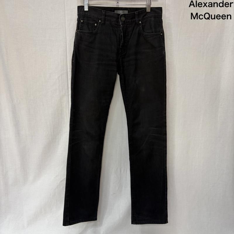 マックキューアレキサンダーマックイーン McQ Alexander McQueen パンツ デニム、ジーンズ バックポケット embroidery ブラックスキニーパンツ 28インチ 無地 黒 / ブラック / black メンズ USED 古着 中古 50165629