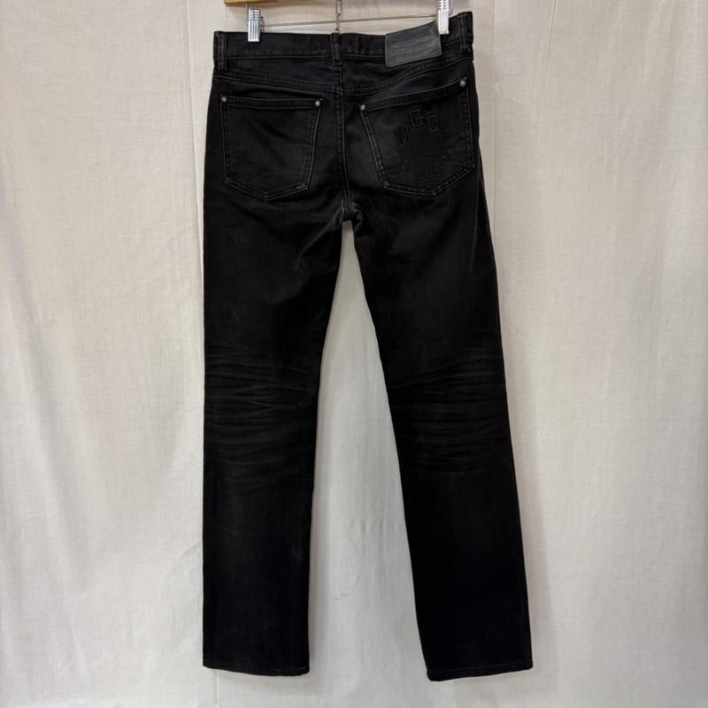 マックキューアレキサンダーマックイーン McQ Alexander McQueen パンツ デニム、ジーンズ バックポケット embroidery ブラックスキニーパンツ 28インチ 無地 黒 / ブラック / black メンズ USED 古着 中古 50165629
