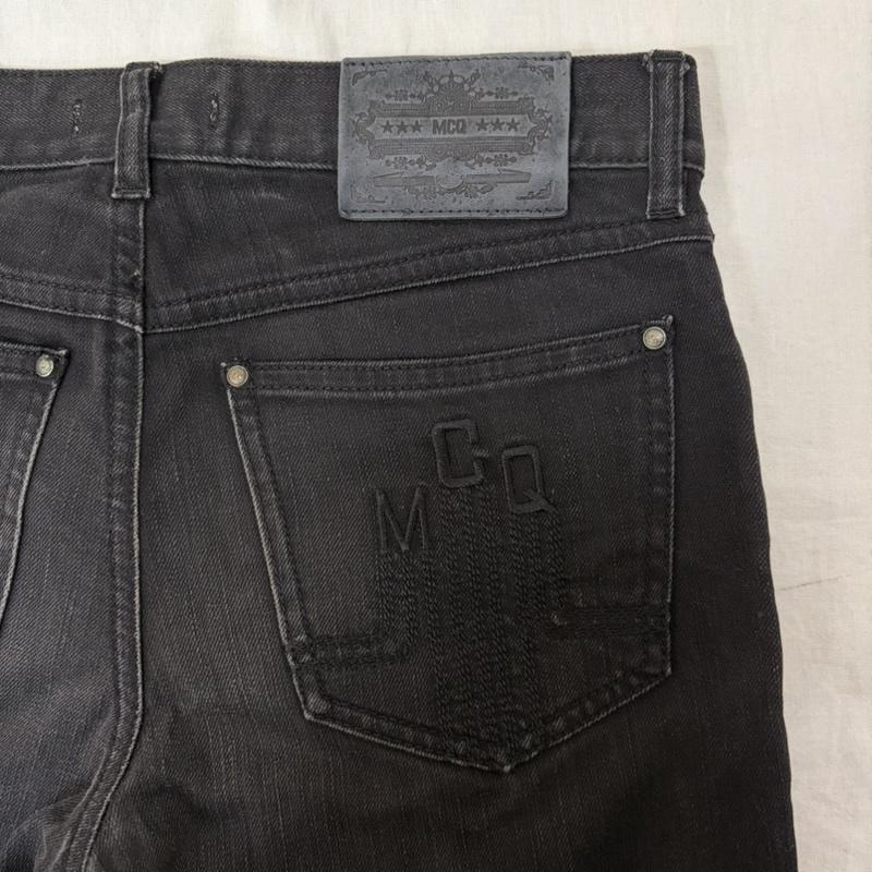マックキューアレキサンダーマックイーン McQ Alexander McQueen パンツ デニム、ジーンズ バックポケット embroidery ブラックスキニーパンツ 28インチ 無地 黒 / ブラック / black メンズ USED 古着 中古 50165629