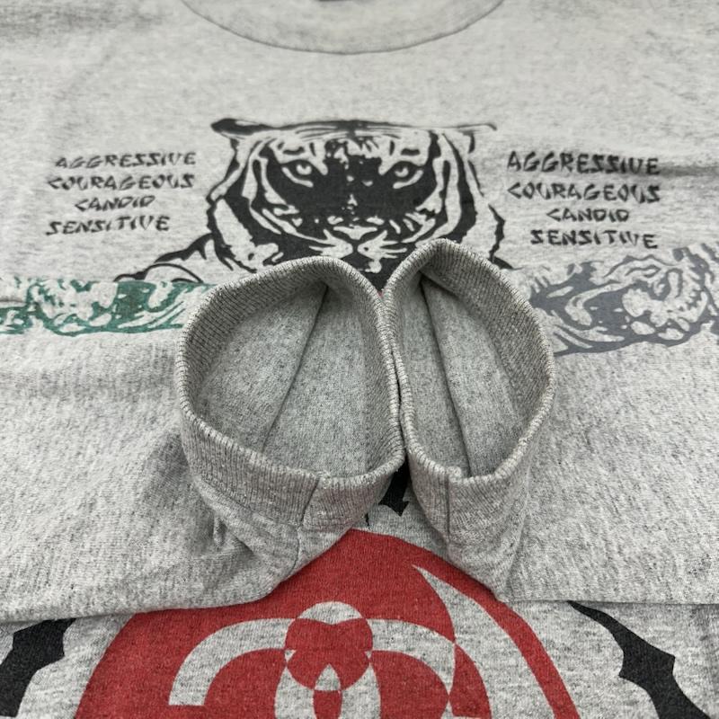 ステューシー STUSSY Tシャツ 長袖 00s YEAR OF THE TIGER 虎 袖 プリント ロンT M 灰 / グレー / gray メンズ USED 古着 中古 50165630