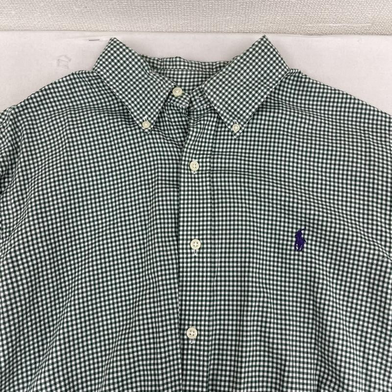 ラルフローレン RALPHLAUREN シャツ、ブラウス 長袖 ポニー刺繍 ギンガムチェック柄 ボタンダウン カジュアル シャツ L 緑 / グリーン / green メンズ USED 古着 中古 50165633