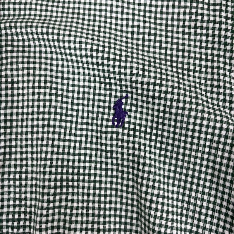 ラルフローレン RALPHLAUREN シャツ、ブラウス 長袖 ポニー刺繍 ギンガムチェック柄 ボタンダウン カジュアル シャツ L 緑 / グリーン / green メンズ USED 古着 中古 50165633