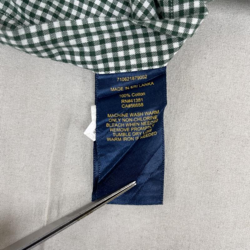ラルフローレン RALPHLAUREN シャツ、ブラウス 長袖 ポニー刺繍 ギンガムチェック柄 ボタンダウン カジュアル シャツ L 緑 / グリーン / green メンズ USED 古着 中古 50165633