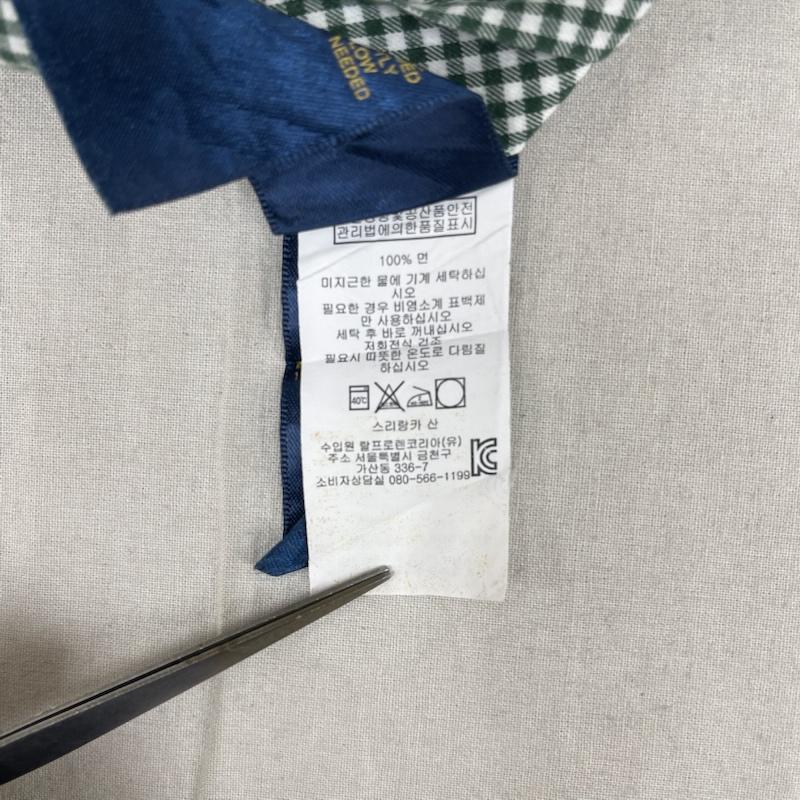 ラルフローレン RALPHLAUREN シャツ、ブラウス 長袖 ポニー刺繍 ギンガムチェック柄 ボタンダウン カジュアル シャツ L 緑 / グリーン / green メンズ USED 古着 中古 50165633