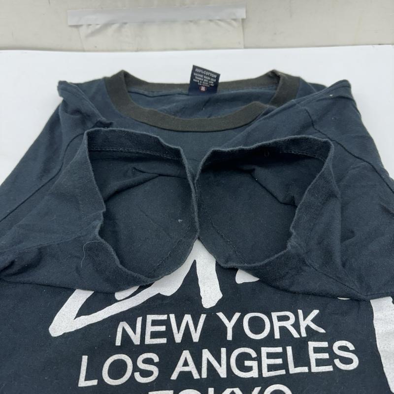 ステューシー STUSSY Tシャツ 半袖 90s USA製 紺タグ World Tour Tee ワールドツアー プリント Tシャツ M 黒 / ブラック / black メンズ USED 古着 中古 50165634