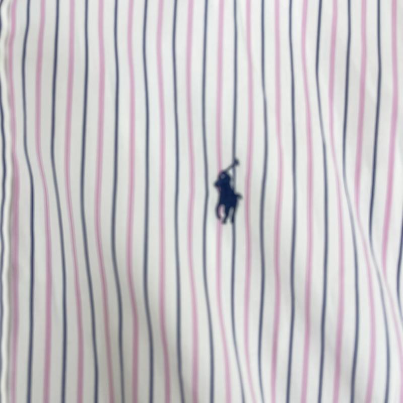 ローレンラルフローレン LAUREN RALPH LAUREN シャツ、ブラウス 長袖 ポニー刺繍 ストライプ柄 長袖 オックスフォード シャツ XXL 桃 / ピンク / pink メンズ USED 古着 中古 50165637