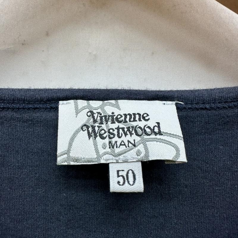 ヴィヴィアンウエストウッドマン Vivienne Westwood MAN Tシャツ 半袖 ネックレス プリント Tシャツ VW-24-77068 50 紺 / ネイビー / navy メンズ USED 古着 中古 50165640