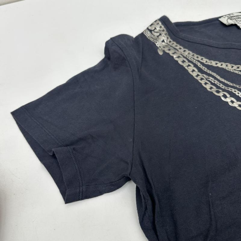 ヴィヴィアンウエストウッドマン Vivienne Westwood MAN Tシャツ 半袖 ネックレス プリント Tシャツ VW-24-77068 50 紺 / ネイビー / navy メンズ USED 古着 中古 50165640