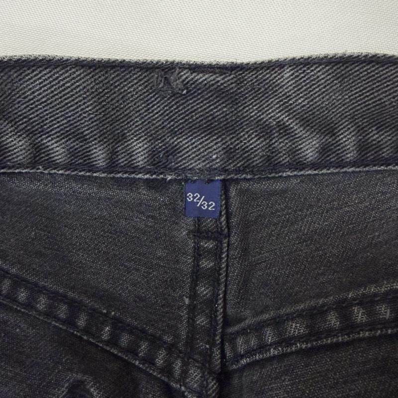 トミーヒルフィガー TOMMY HILFIGER パンツ デニム、ジーンズ デニムテーパードパンツ ワイド ダークグレー 32インチ 無地 ダークグレー / ダークグレー / メンズ USED 古着 中古 50165641