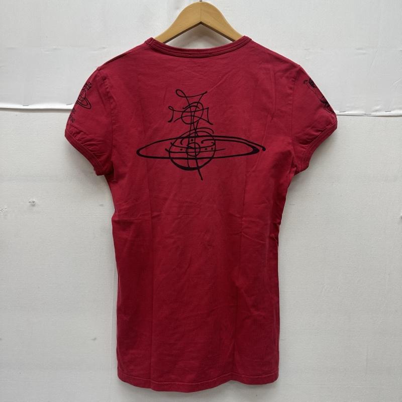 ヴィヴィアンウエストウッドマン Vivienne Westwood MAN Tシャツ 半袖 逆時計回り 文字盤 タイムマシン プリント Tシャツ 4647-8608 S 赤 / レッド / red メンズ USED 古着 中古 50165642