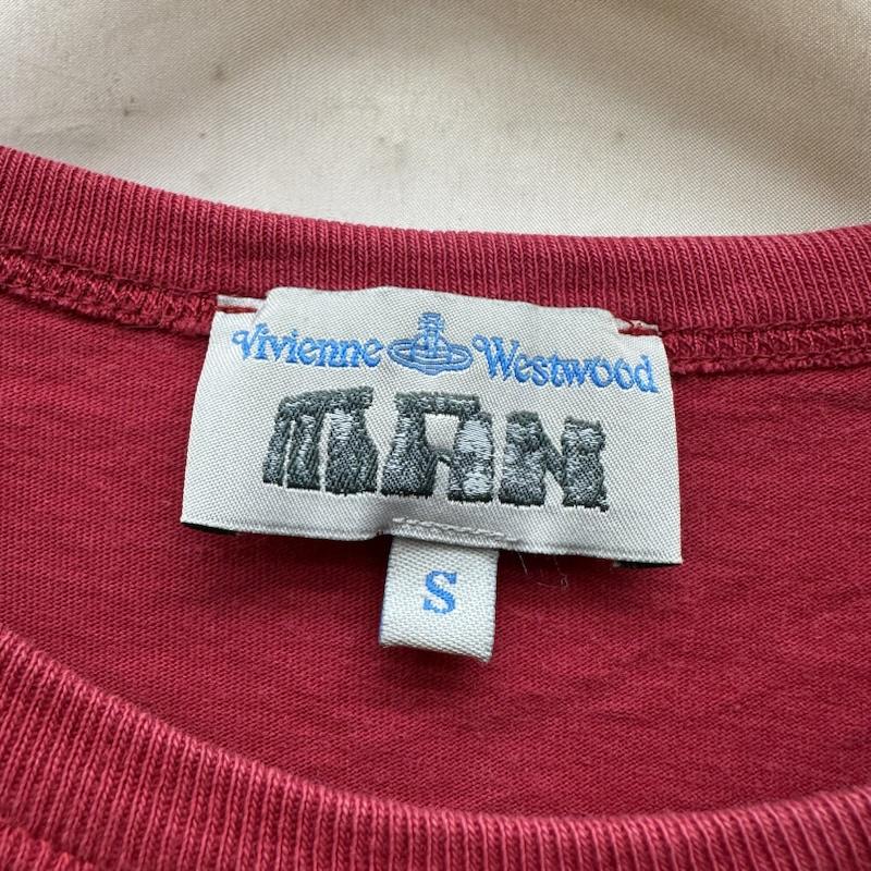 ヴィヴィアンウエストウッドマン Vivienne Westwood MAN Tシャツ 半袖 逆時計回り 文字盤 タイムマシン プリント Tシャツ 4647-8608 S 赤 / レッド / red メンズ USED 古着 中古 50165642