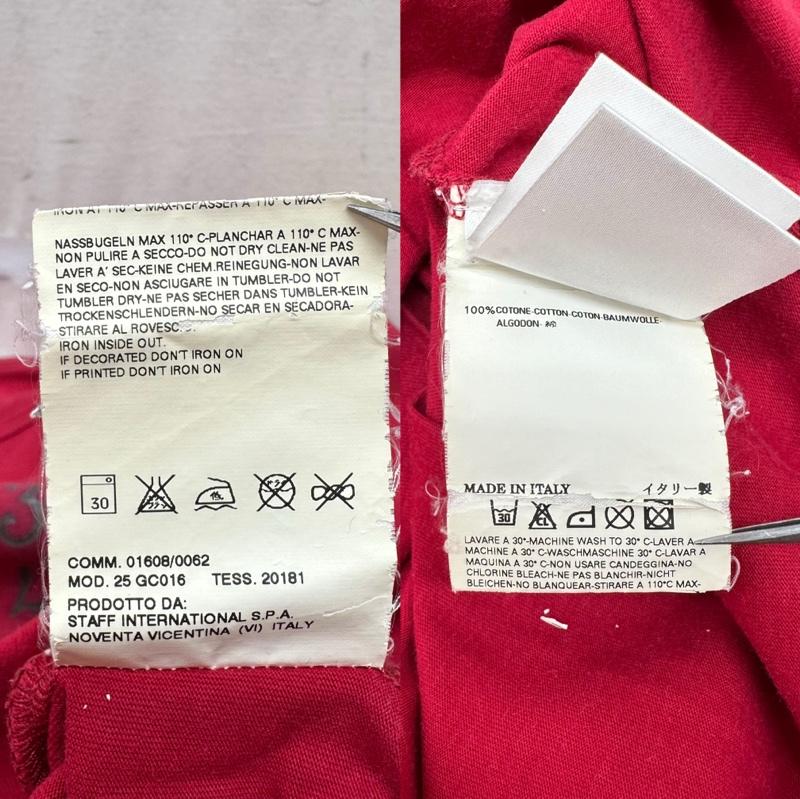 ヴィヴィアンウエストウッドマン Vivienne Westwood MAN Tシャツ 半袖 逆時計回り 文字盤 タイムマシン プリント Tシャツ 4647-8608 S 赤 / レッド / red メンズ USED 古着 中古 50165642