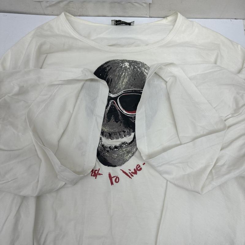 ヴィヴィアンウエストウッドマン Vivienne Westwood MAN Tシャツ 半袖 Sunglasses Skull Big Tee スカル プリント オーバーサイズ Tシャツ VW-J2-77106 FREE 白 / ホワイト / white メンズ USED 古着 中古 50165645