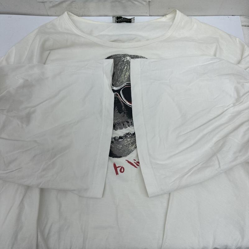 ヴィヴィアンウエストウッドマン Vivienne Westwood MAN Tシャツ 半袖 Sunglasses Skull Big Tee スカル プリント オーバーサイズ Tシャツ VW-J2-77106 FREE 白 / ホワイト / white メンズ USED 古着 中古 50165645