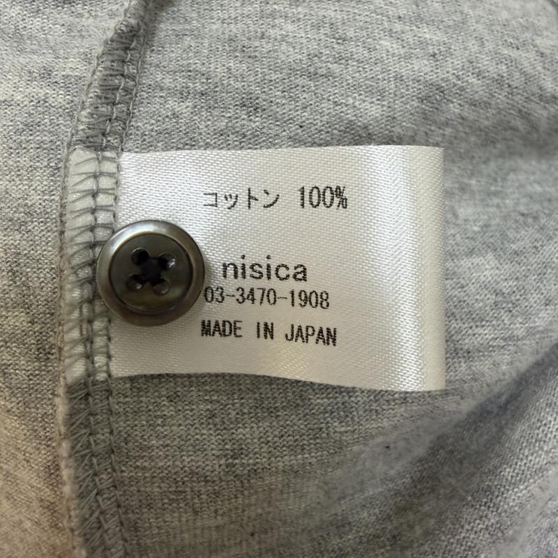 ニシカ nisica カーディガン 長袖 ガンジーカーディガン コットン100％ ユニセックス 2 無地 灰 / グレー / gray メンズ USED 古着 中古 50165648
