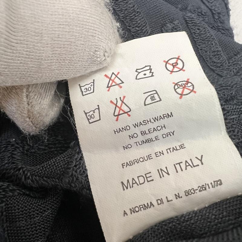 フェンディ FENDI ポロシャツ 長袖 総ロゴ シアー ポロシャツ ヴィンテージ 灰 / グレー / gray レディース USED 古着 中古 50165652