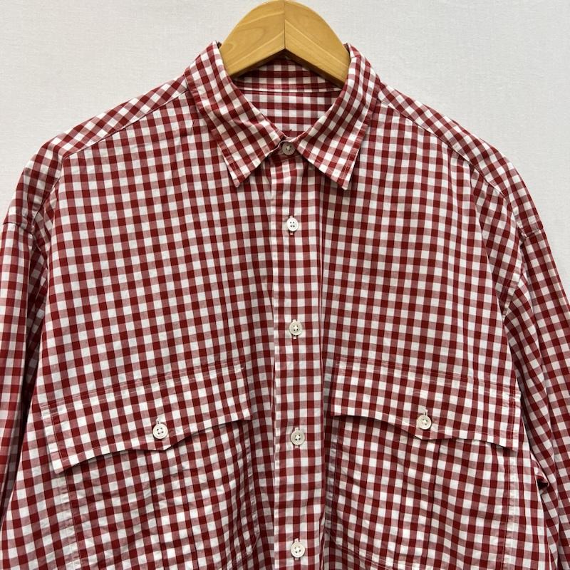 ポータークラシック Porter Classic シャツ、ブラウス 長袖 ROLL UP ロールアップ ギンガムチェックシャツ M 赤 / レッド / red メンズ USED 古着 中古 50165655