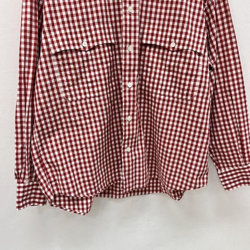 ポータークラシック Porter Classic シャツ、ブラウス 長袖 ROLL UP ロールアップ ギンガムチェックシャツ M 赤 / レッド / red メンズ USED 古着 中古 50165655
