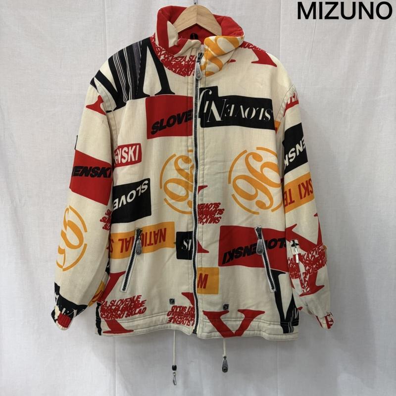 ミズノ MIZUNO ジャケット、上着 ジャンパー、ブルゾン 90s 総柄アウター 襟フリース アーカイブ M 総柄 X ロゴ、文字 白 / ホワイト / white X 黒 / ブラック / black X 赤 / レッド / red X 黄 / イエロー / yellow メンズ USED 古着 中古 50165657
