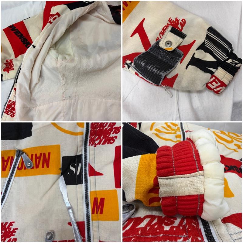 ミズノ MIZUNO ジャケット、上着 ジャンパー、ブルゾン 90s 総柄アウター 襟フリース アーカイブ M 総柄 X ロゴ、文字 白 / ホワイト / white X 黒 / ブラック / black X 赤 / レッド / red X 黄 / イエロー / yellow メンズ USED 古着 中古 50165657