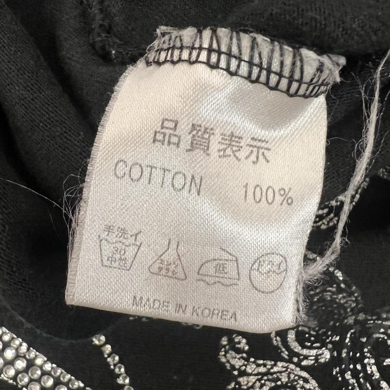 ラガス LAGUST Tシャツ 長袖 ラインストーン スカル Vネック 長袖Ｔシャツ Y2K グランジ 2 黒 / ブラック / black メンズ USED 古着 中古 50165659