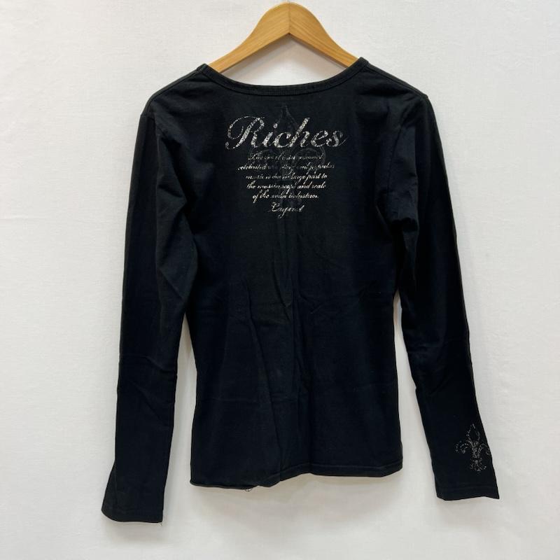 ラガス LAGUST Tシャツ 長袖 ラインストーン スカル Vネック 長袖Ｔシャツ Y2K グランジ 2 黒 / ブラック / black メンズ USED 古着 中古 50165659