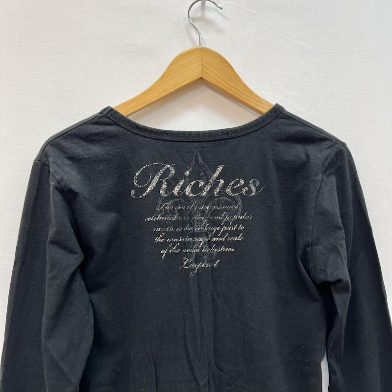 ラガス LAGUST Tシャツ 長袖 ラインストーン スカル Vネック 長袖Ｔシャツ Y2K グランジ 2 黒 / ブラック / black メンズ USED 古着 中古 50165659