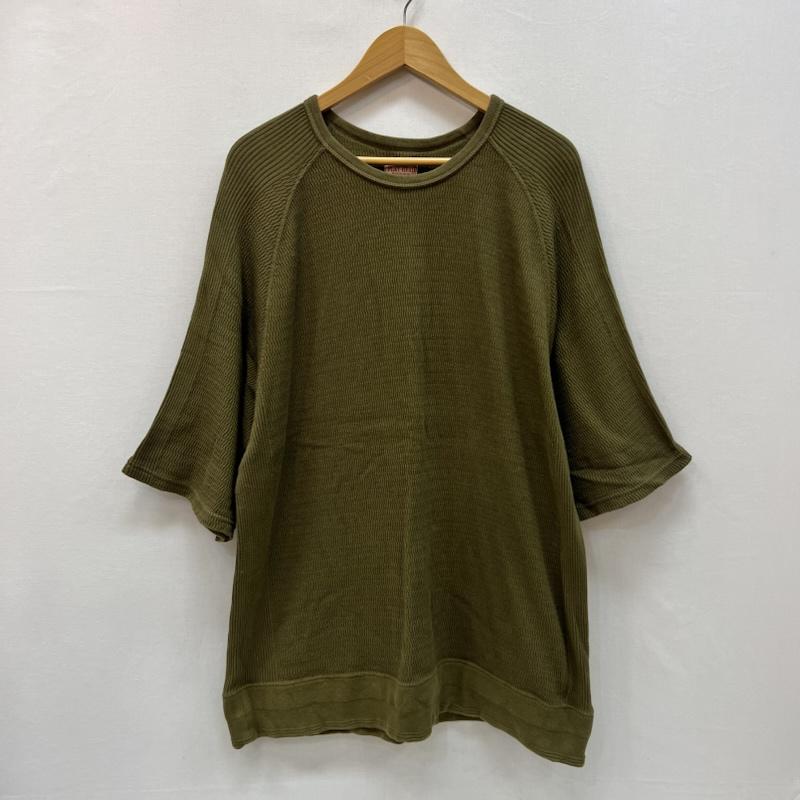 フラットヘッド FLATHEAD Tシャツ 半袖 サーマル ラグランTシャツ FN-THW-001 L カーキオリーブ / カーキオリーブ / メンズ USED 古着 中古 50165660