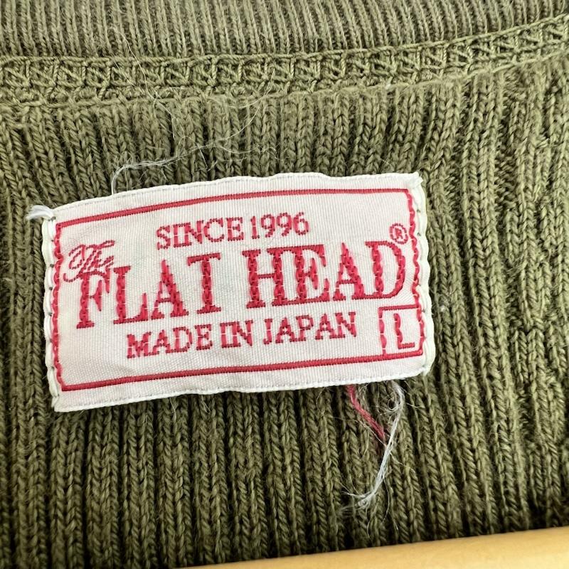 フラットヘッド FLATHEAD Tシャツ 半袖 サーマル ラグランTシャツ FN-THW-001 L カーキオリーブ / カーキオリーブ / メンズ USED 古着 中古 50165660
