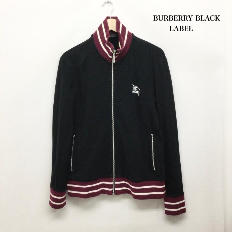 バーバリーブラックレーベル BURBERRY BLACK LABEL トップス トップス BURBERRY BLACK LABEL ドライバーズニット　ホース刺繍 BMV68-716-09 ジャージ 2 ワンポイント 黒 / ブラック / black メンズ USED 古着 中古 50165663