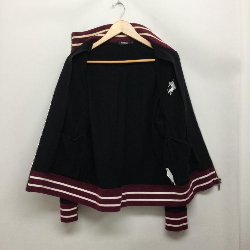 バーバリーブラックレーベル BURBERRY BLACK LABEL トップス トップス BURBERRY BLACK LABEL ドライバーズニット　ホース刺繍 BMV68-716-09 ジャージ 2 ワンポイント 黒 / ブラック / black メンズ USED 古着 中古 50165663