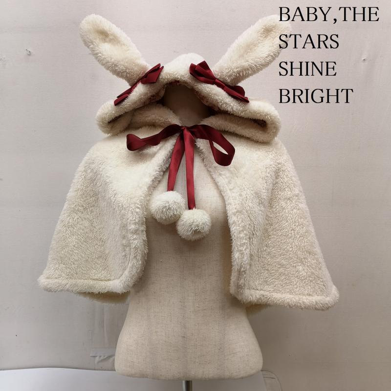 ベイビー・ザ・スターズ・シャイン・ブライト BABY,THE STARS SHINE BRIGHT ジャケット、上着 ポンチョ ふしぎの国のアリス ディズニー コラボ 姫ロリ ロリータ Disney ポンチョ ケープ M 無地 白 / ホワイト / white レディース USED 古着 中古 50165671