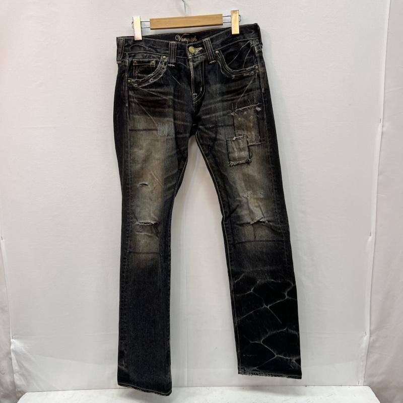 ヴァンキッシュ VANQUISH パンツ デニム、ジーンズ ダメージ加工 デニムパンツ y2k 平成 archive 44 黒 / ブラック / black メンズ USED 古着 中古 50165673