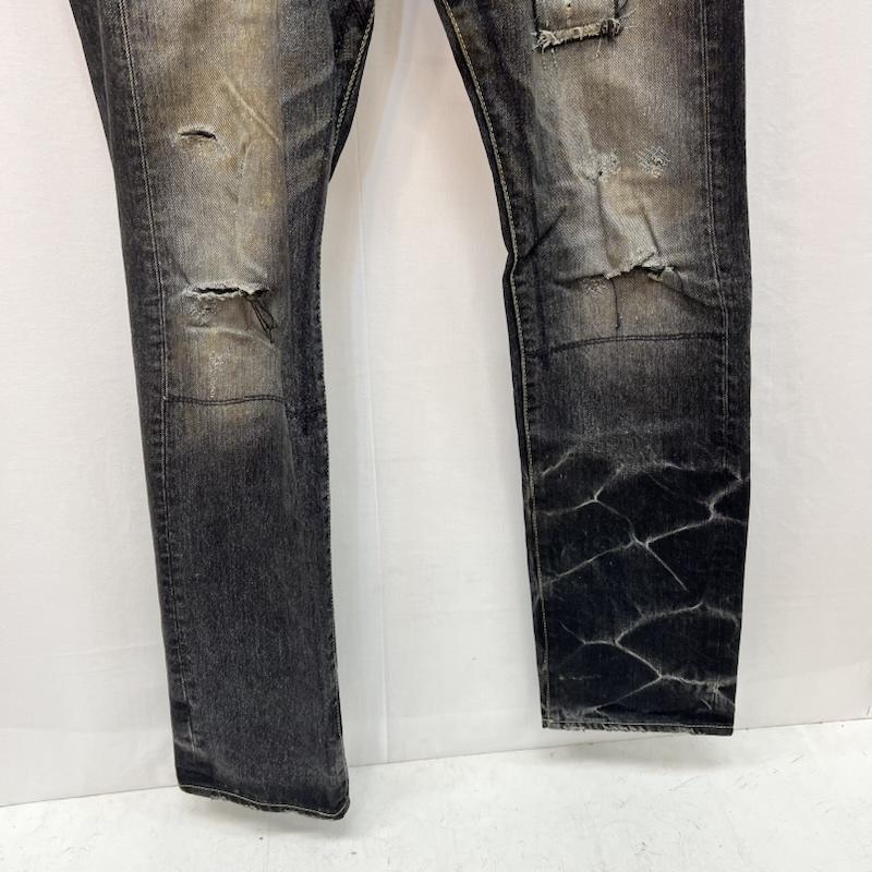 ヴァンキッシュ VANQUISH パンツ デニム、ジーンズ ダメージ加工 デニムパンツ y2k 平成 archive 44 黒 / ブラック / black メンズ USED 古着 中古 50165673