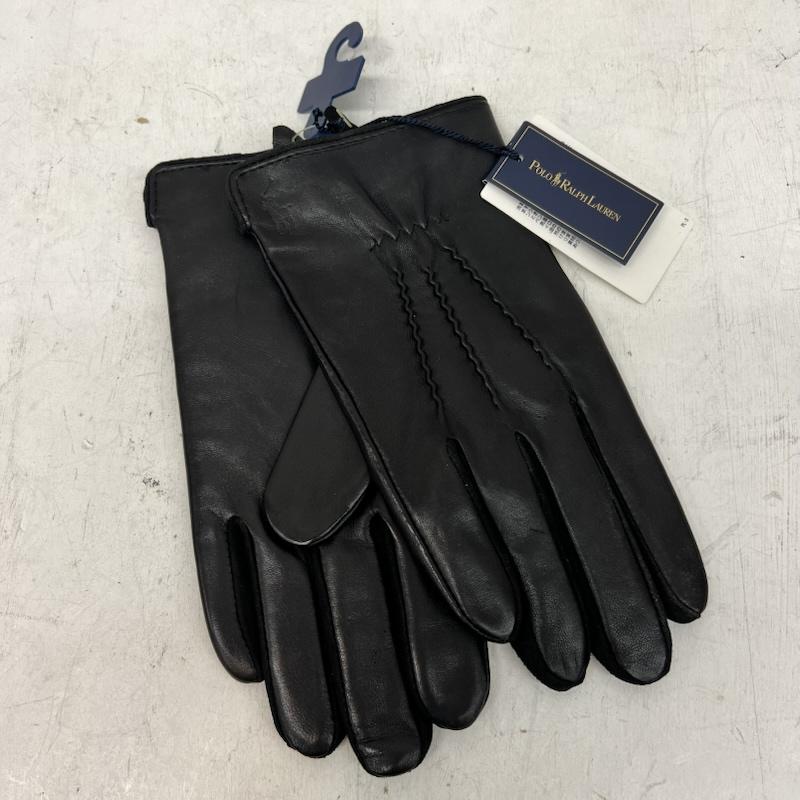 ラルフローレン RALPHLAUREN ファッション小物 手袋 レザーグローブ 手袋 本革 Mサイズ - 黒 / ブラック / black メンズ USED 古着 中古 50165678