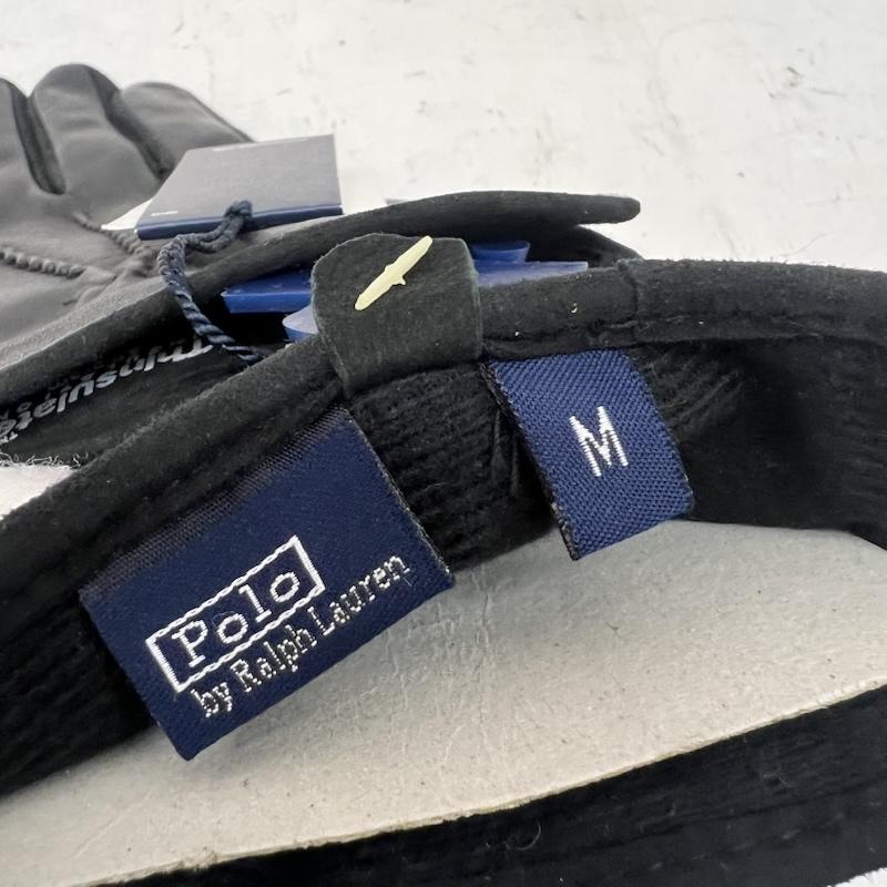 ラルフローレン RALPHLAUREN ファッション小物 手袋 レザーグローブ 手袋 本革 Mサイズ - 黒 / ブラック / black メンズ USED 古着 中古 50165678