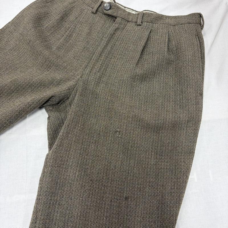 グッチ GUCCI パンツ スラックス 80s タック ストレート ウール パンツ イタリア製 ヴィンテージ OLD オールド 48 無地 メンズ USED 古着 中古 50165682