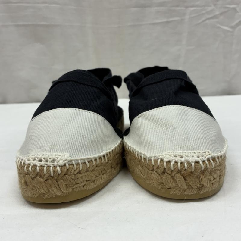 シャネル CHANEL スリッポン スリッポン ヒール ココマーク 刺繍 アンクルリボン エスパドリーユ スリッポン サンダル フランス製 39 25.0cm レディース USED 古着 中古 50165686