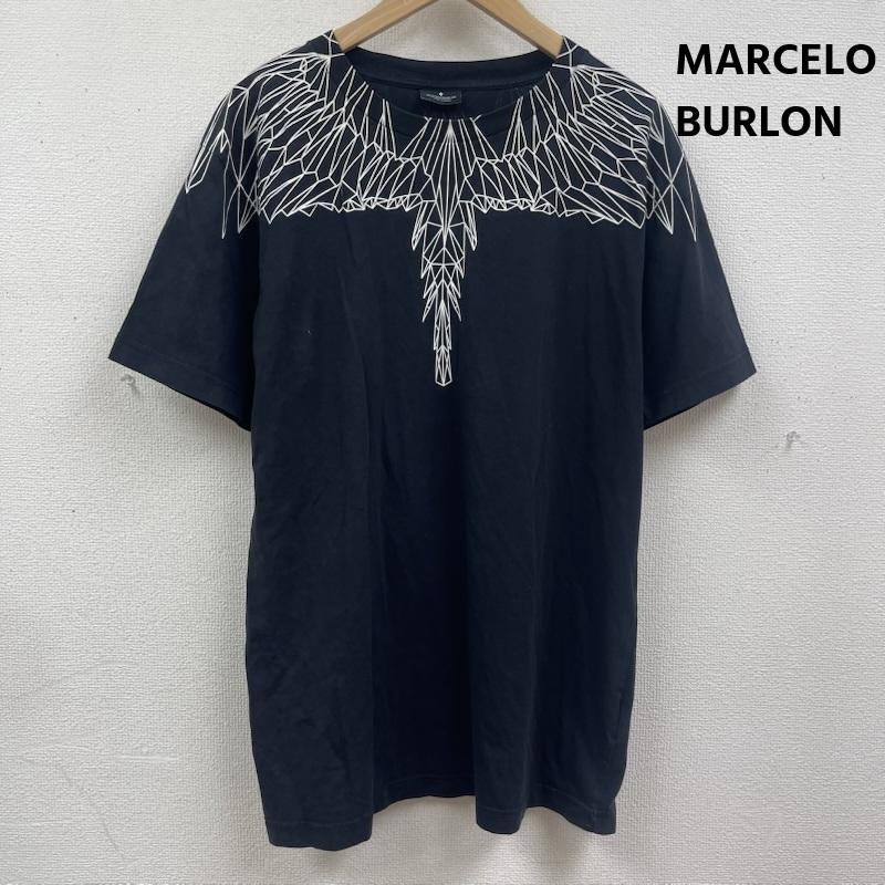 マルセロ・バーロン MARCELO BURLON Tシャツ 半袖 ウィング 翼 グラフィック プリント デザイン Tシャツ カットソー L 黒 / ブラック / black メンズ USED 古着 中古 50165688