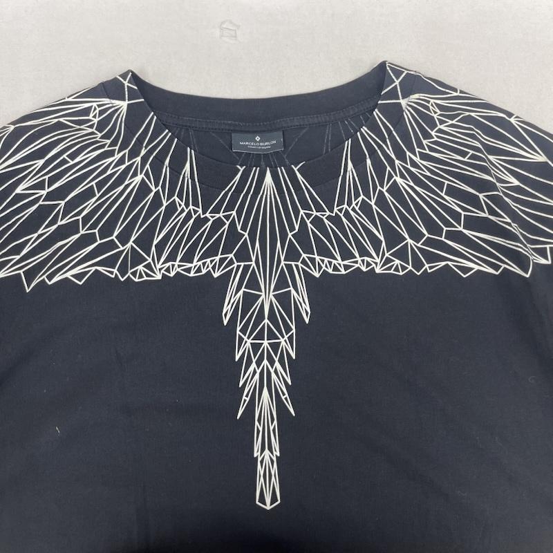 マルセロ・バーロン MARCELO BURLON Tシャツ 半袖 ウィング 翼 グラフィック プリント デザイン Tシャツ カットソー L 黒 / ブラック / black メンズ USED 古着 中古 50165688